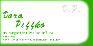 dora piffko business card